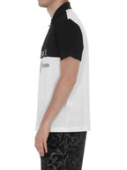 Versace Medusa Print Two Tone Polo Shirt