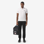 Icon Stripe Placket Cotton Piqué Polo Shirt White
