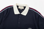 Gucci Side Stripe Logo Pique Polo