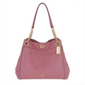 Coach Turnlock Edie Leather Shoulder Bag