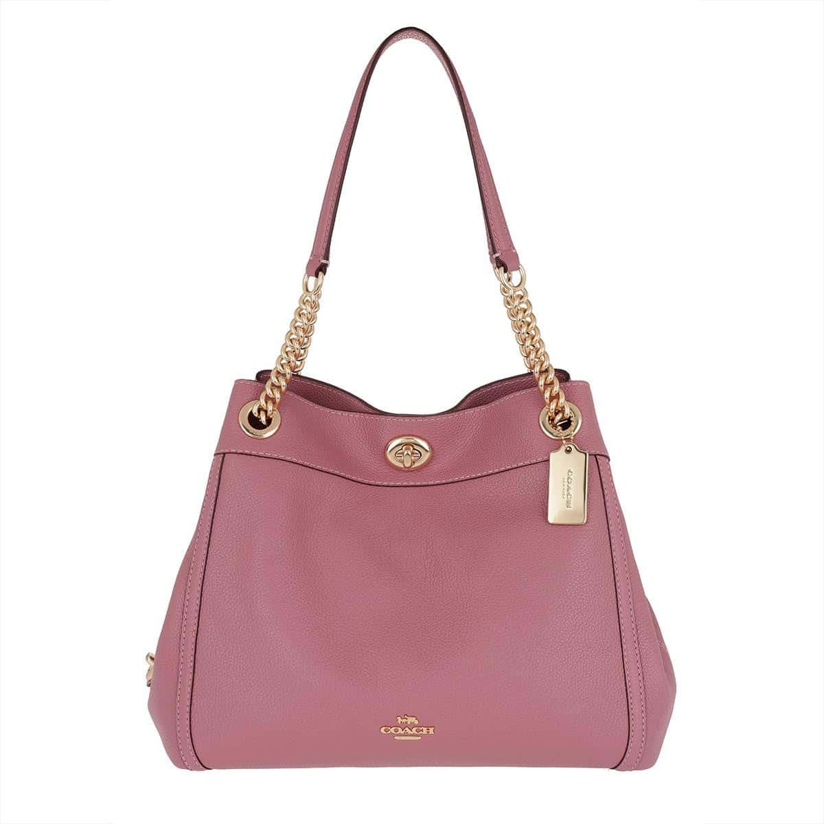 Coach Turnlock Edie Leather Shoulder Bag
