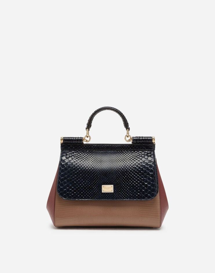Dolce &amp; Gabbana Medium Sicily Bag in Mixed Materials