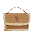 SAINT LAURENT Niki Medium shearling shoulder bag