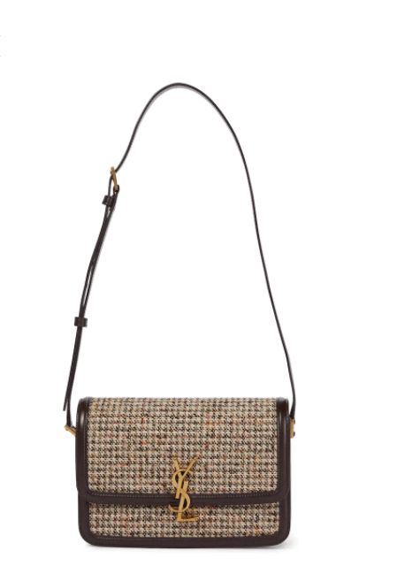 NEW ARRIVAL SAINT LAURENT Solferino Small tweed shoulder bag