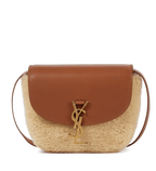 SAINT LAURENT Kaia shearling and leather shoulder bag