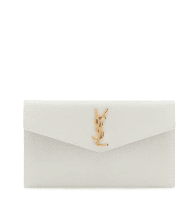 SAINT LAURENT Uptown leather clutch