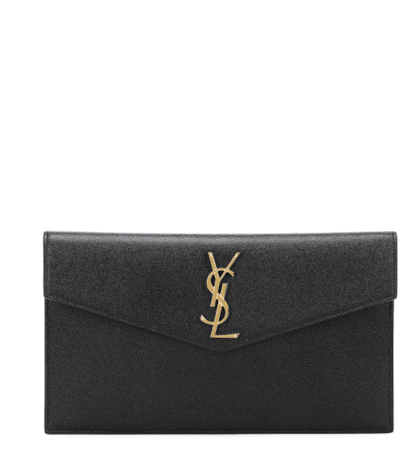 SAINT LAURENT Uptown leather clutch