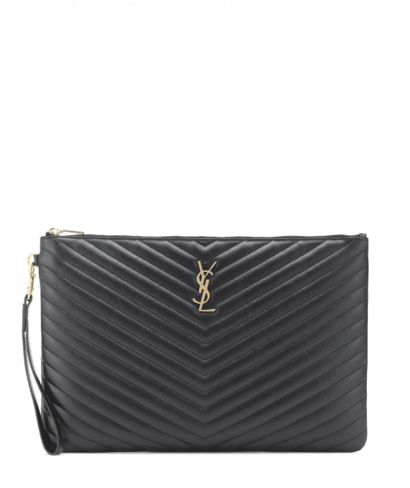 SAINT LAURENT Monogram leather pouch