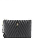 SAINT LAURENT Monogram leather pouch