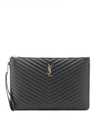 SAINT LAURENT Monogram leather pouch