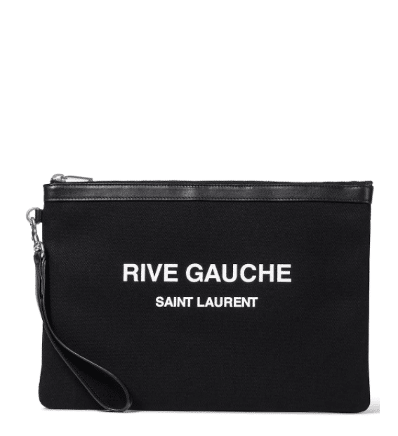 SAINT LAURENT Rive Gauche canvas pouch