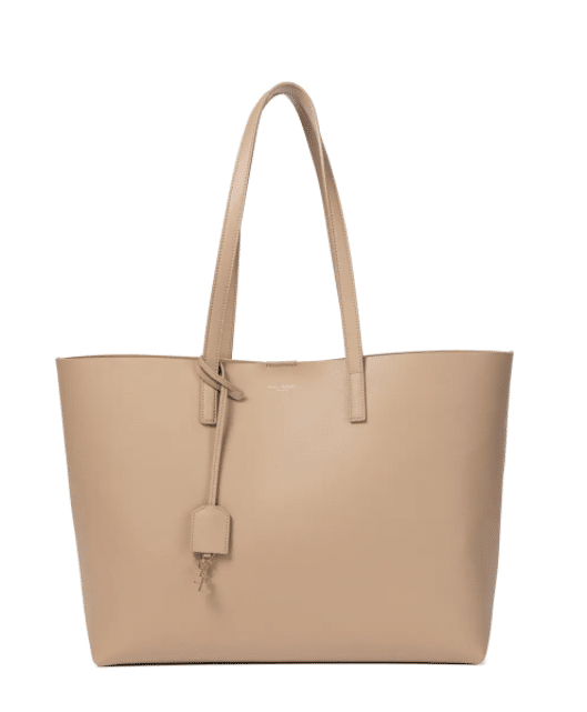 SAINT LAURENT Shopping E/W leather tote