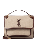 SAINT LAURENT Niki Medium linen shoulder bag