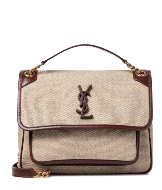SAINT LAURENT Niki Medium linen shoulder bag