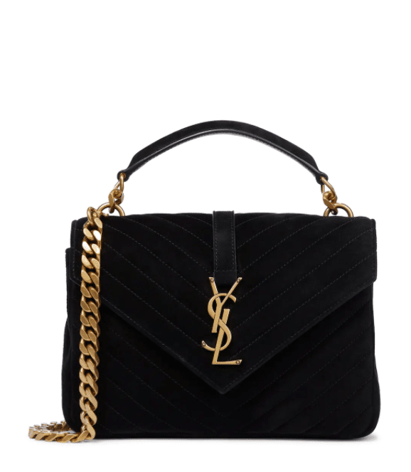 SAINT LAURENT Collège Medium suede shoulder bag