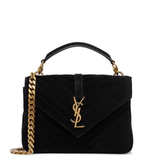SAINT LAURENT Collège Medium suede shoulder bag