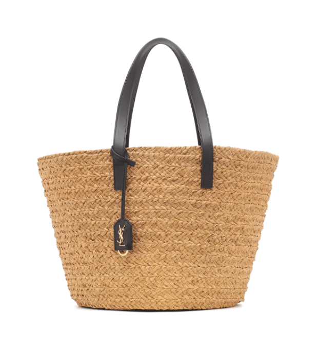 SAINT LAURENT Panier Medium raffia tote