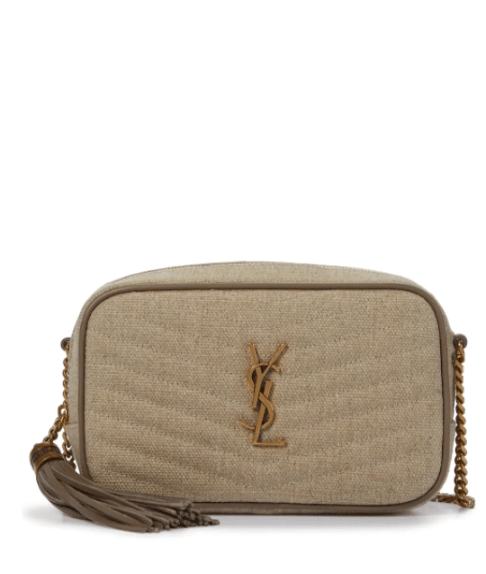 SAINT LAURENT Lou Camera Mini linen shoulder bag