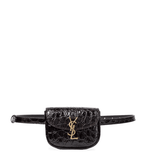 SAINT LAURENT Kaia croc-effect leather belt bag