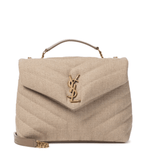 SAINT LAURENT Loulou Small linen shoulder bag
