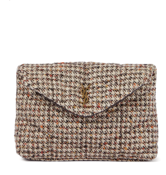 SAINT LAURENT Loulou Sintra Small tweed clutch