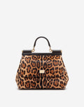 Dolce &amp; Gabbana Large Sicily bag in leopard-print pony hair
