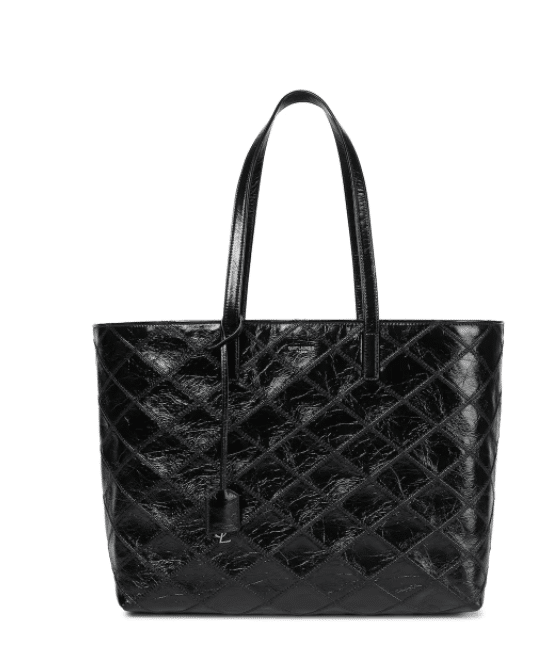 SAINT LAURENT Shopping E/W quilted leather tote