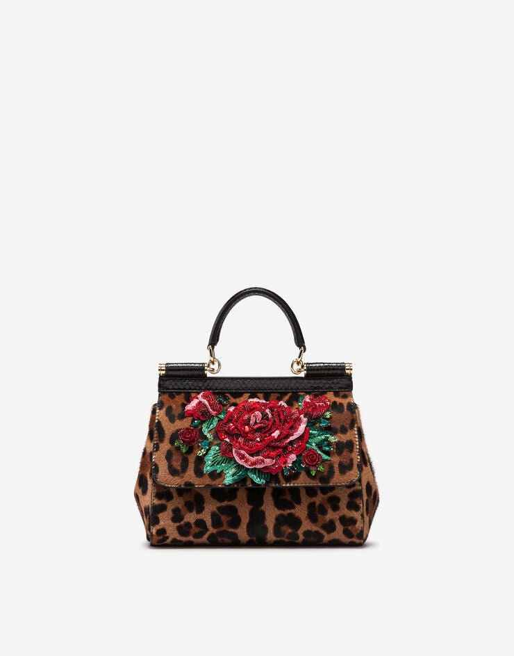 Dolce &amp; Gabbana Medium Sicily Bag in Leopard Print