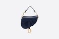 Christian Dior Mini saddle bag in blue calfskin