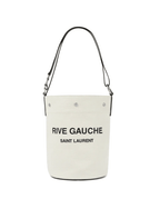 SAINT LAURENT Noe Small leather-trimmed bucket bag