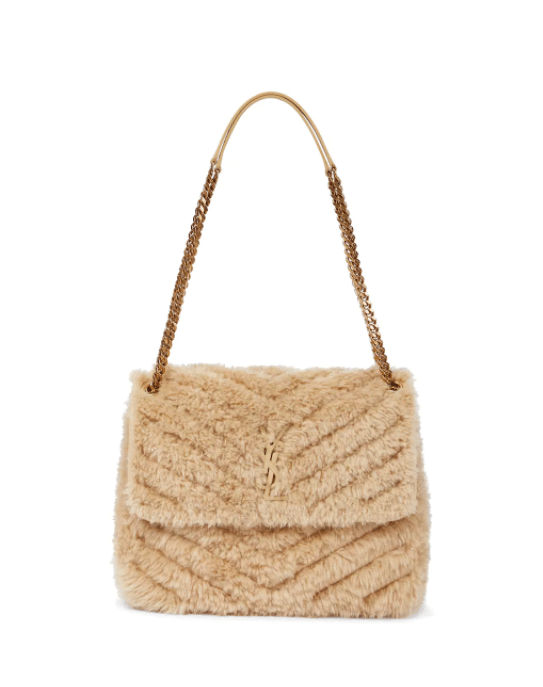 SAINT LAURENT Niki Medium shearling shoulder bag