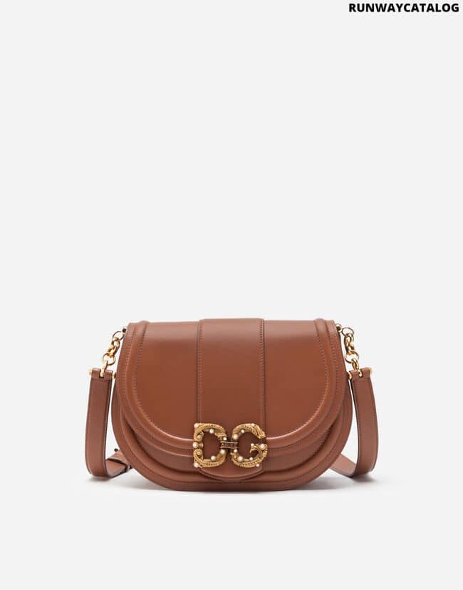 DOLCE &amp;GABBANA MEDIUM DG AMORE BAG IN CALFSKIN