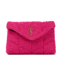 SAINT LAURENT Loulou Puffer tweed clutch