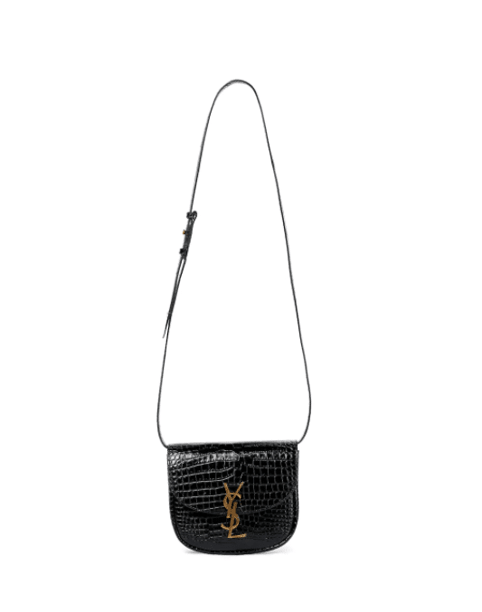 SAINT LAURENT Kaia Small croc-effect leather shoulder bag