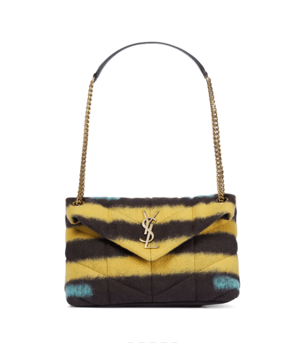 SAINT LAURENT Loulou Puffer Small wool shoulder bag