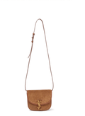 SAINT LAURENT Kaia Small suede and leather shoulder bag