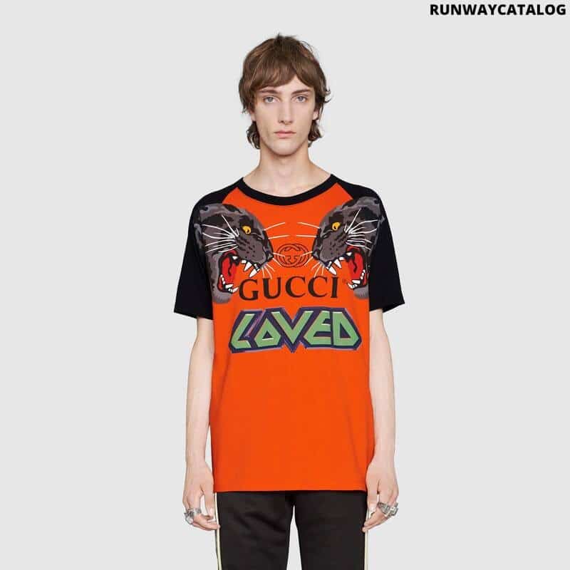 Gucci Oversize T-shirt with Tigers