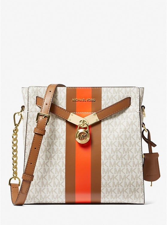 Michael Kors Nouveau Hamilton Large Logo Messenger Bag