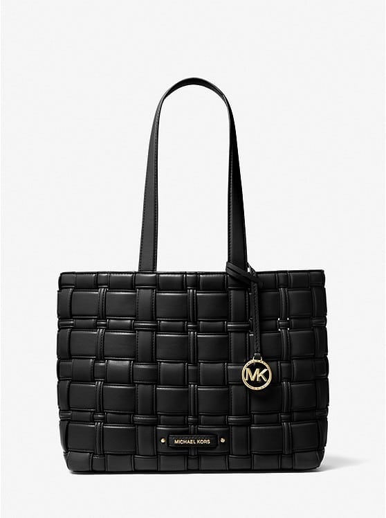 Michael Kors Ivy Medium Woven Tote Bag