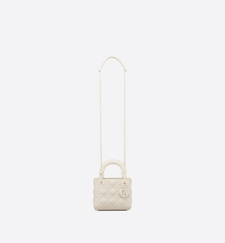 Christian Dior Mini Latte Lady Dior Matte Calfskin Bag