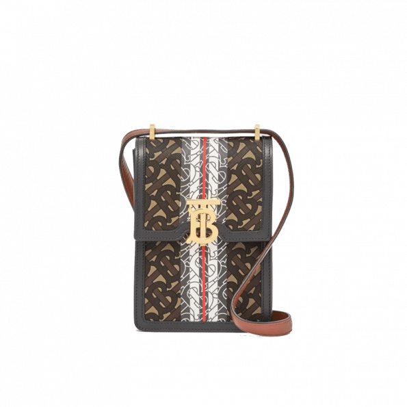 Burberry Monogram Stripe E-canvas Robin Bag
