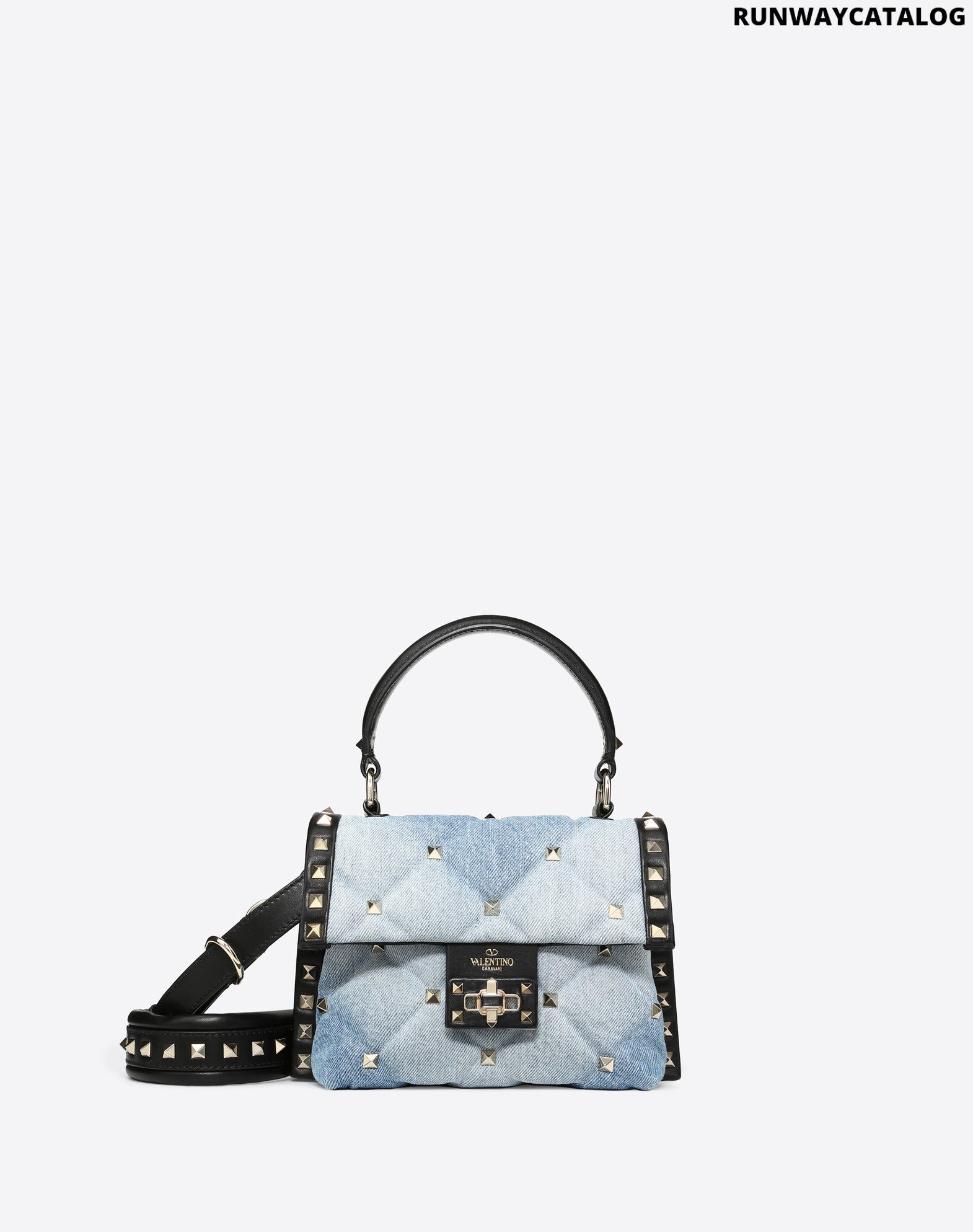 Valentino Mini Denim Candystud top-handle bag