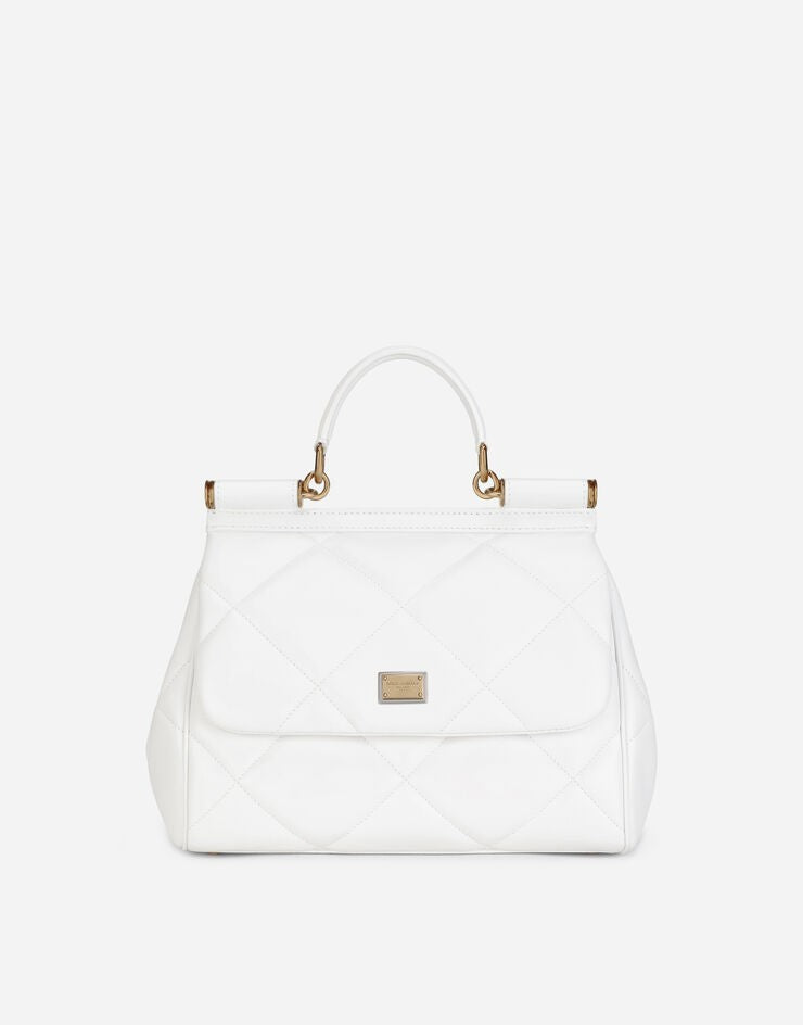 Dolce &amp; Gabbana Medium Sicily Bag in Aria Matelassé Calfskin