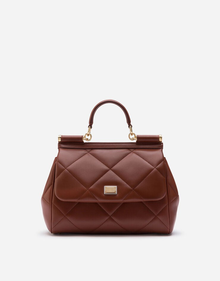 Dolce &amp; Gabbana Medium Sicily Bag in Aria Matelassé Calfskin
