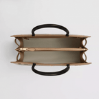 Burberry Medium Striped Intarsia Leather Two-handle Title Bag