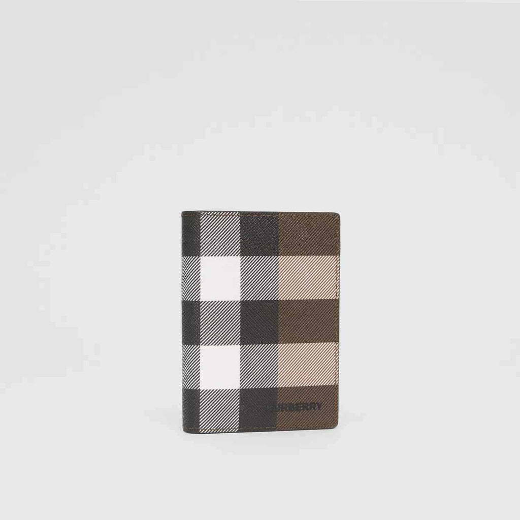 Burberry Check E-canvas Folding Card Case