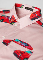 Versace Race Car Print Cotton Shirt