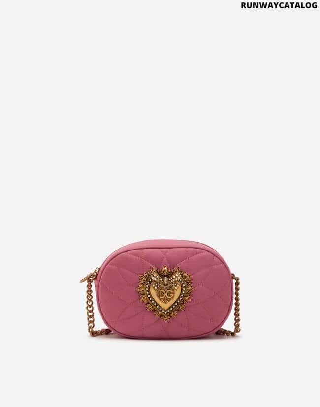 DOLCE &amp;GABBANA DEVOTION CAMERA BAG IN MATELASSÉ NAPPA LEATHER
