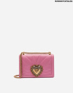 DOLCE &amp;GABBANA MEDIUM DEVOTION BAG IN MATELASSÉ NAPPA LEATHER