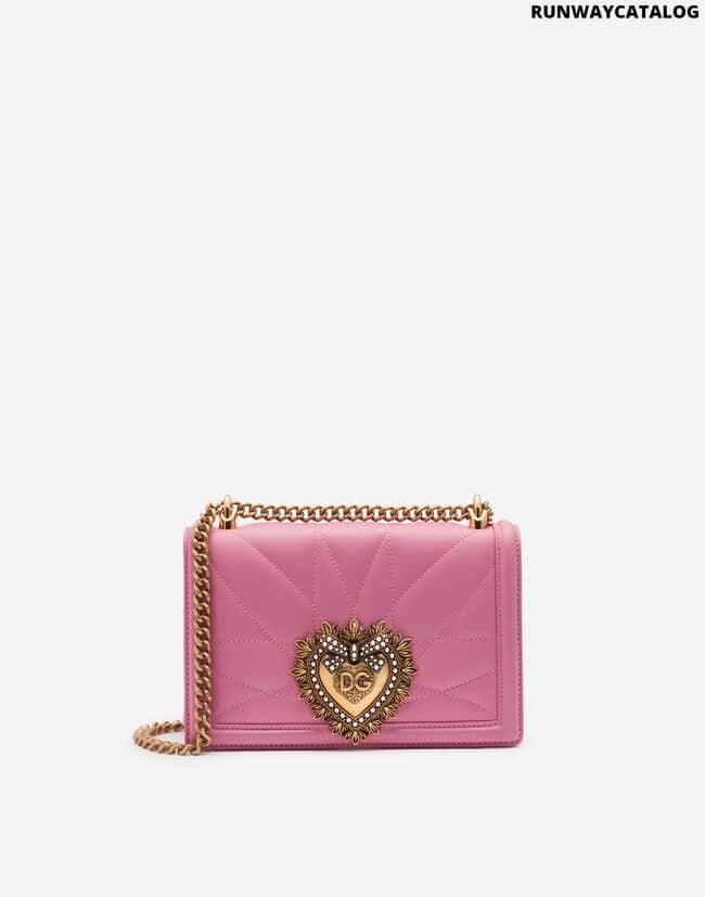 DOLCE &amp;GABBANA MEDIUM DEVOTION BAG IN MATELASSÉ NAPPA LEATHER